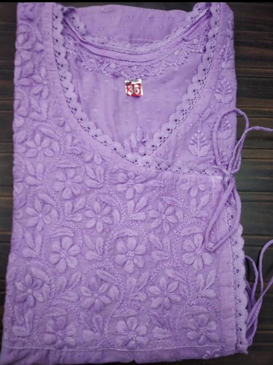 Angrakha Kurti | Beautiful Angrakha Style Chikankari Kurti.