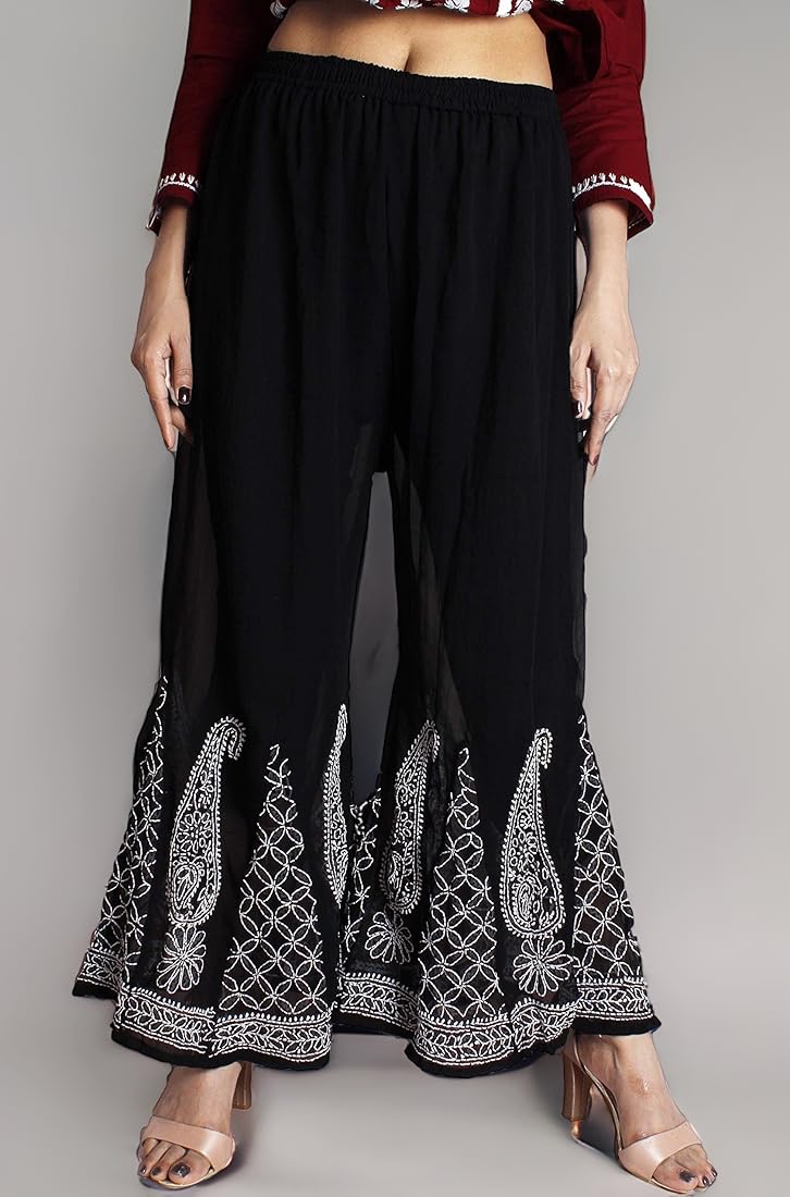 Eternal Charm Chikankari Sharara – Handcrafted Embroidery for Timeless Elegance