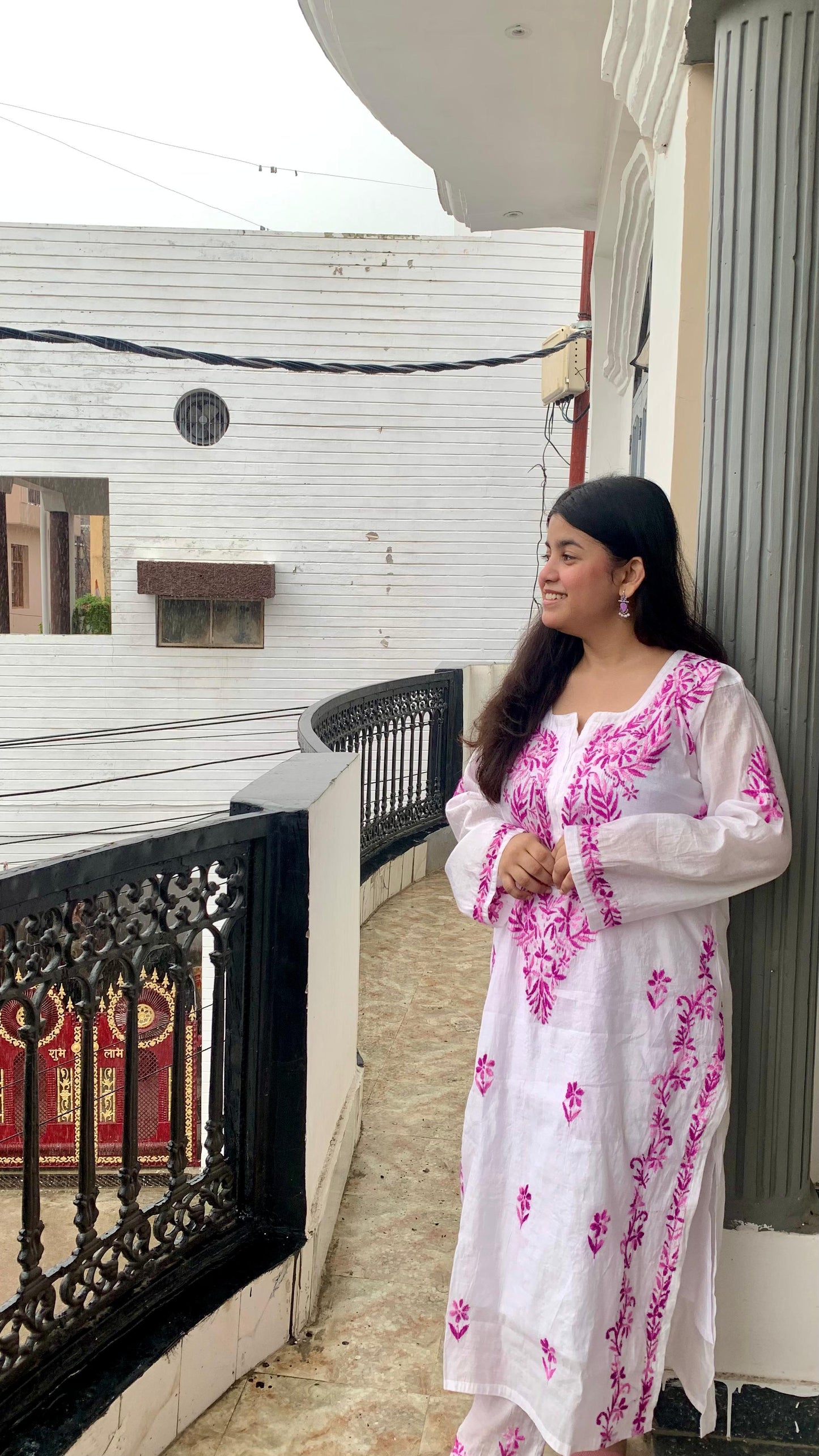 Effortless Luxe: Purple Chanderi Chikankari Co-Ord Set