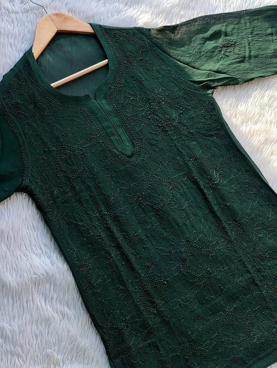 Authentic Hand Woven Viscose Resham Short Top