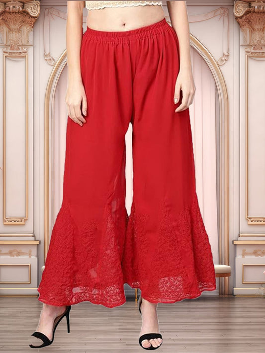 Aurora Bloom Chikankari Sharara – Artisanal Multi-Embroidery for Festive Elegance