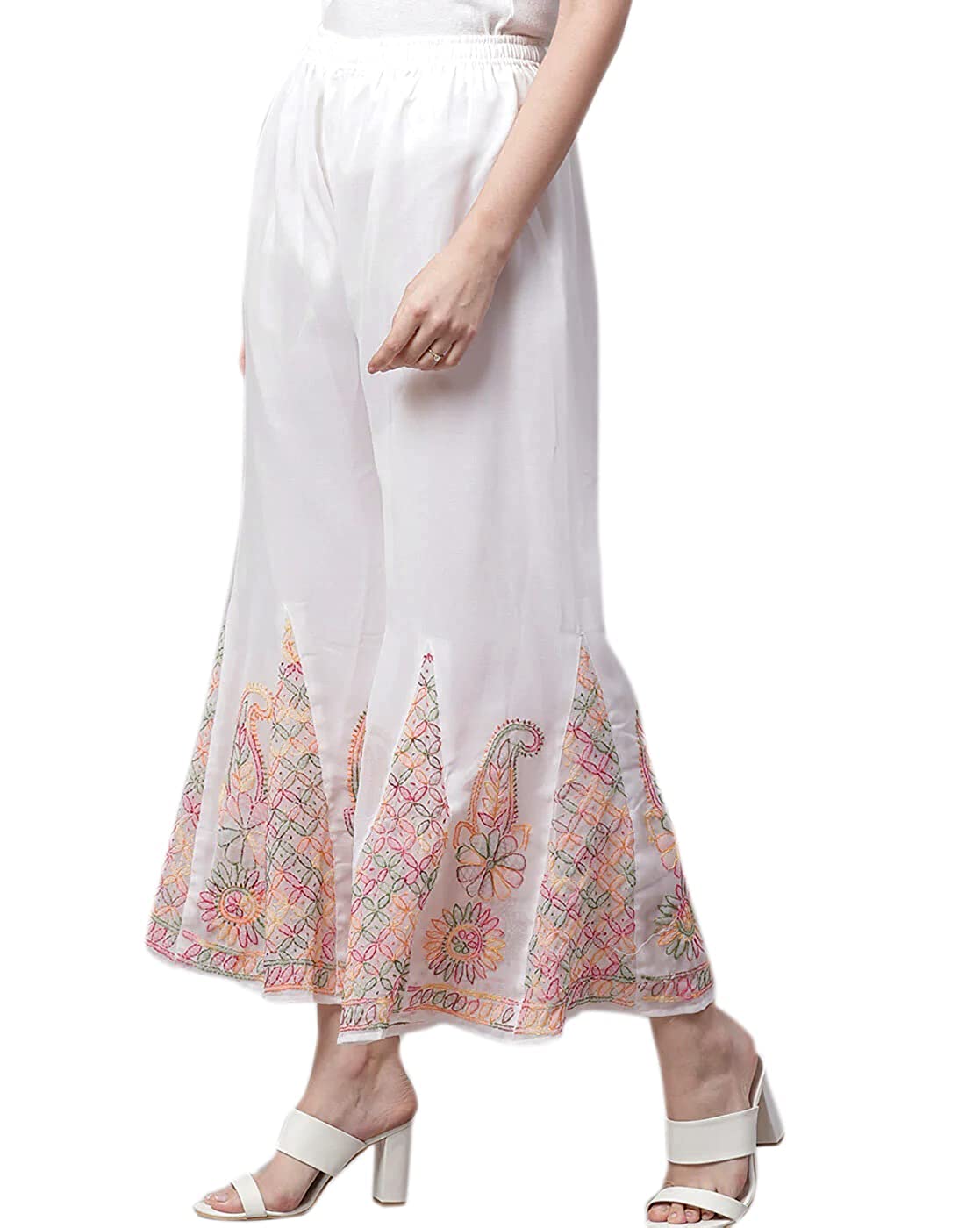 Heritage Radiance Chikankari Sharara – Multi-Embroidery Handwork in Luxe Detail