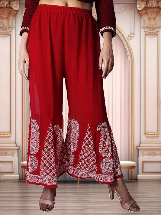 Eternal Charm Chikankari Sharara – Handcrafted Embroidery for Timeless Elegance