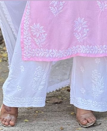 Breeze & Bloom Chikankari Palazzo – Handcrafted Comfort with Elegant Embroidery