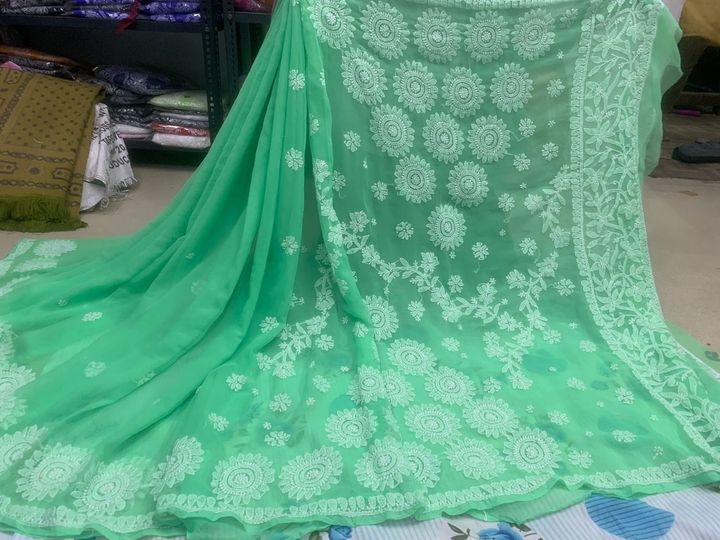 Elegant Chiffon Chikankari Saree with Blouse
