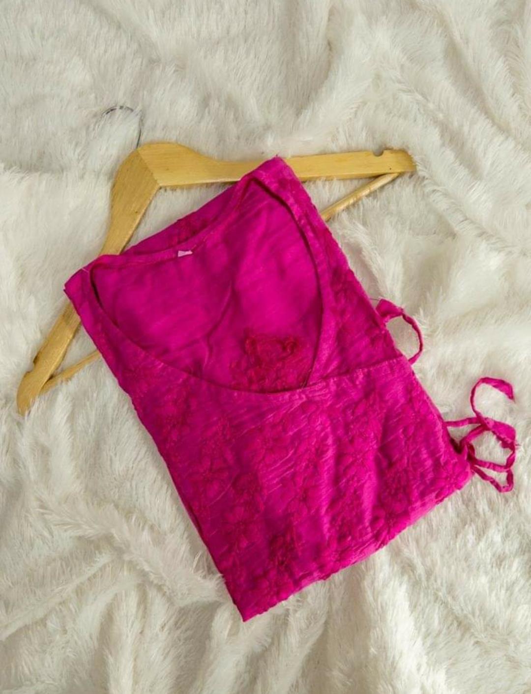 Admirable Quality Chikankari Angrakha full length with adjustable string