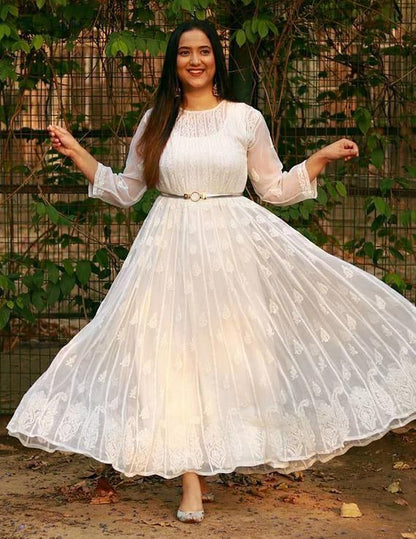 Beautiful 56 Kalies Georgette Anarkali Frock