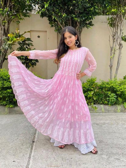 Beautiful 56 Kalies Georgette Anarkali Frock