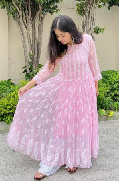 Beautiful 56 Kalies Georgette Anarkali Frock