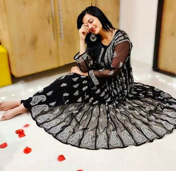 Beautiful 56 Kalies Georgette Anarkali Frock