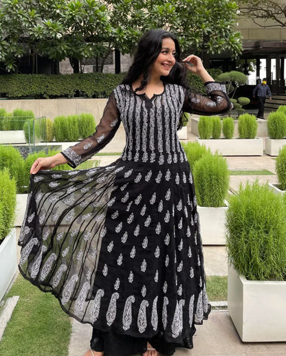 Beautiful 56 Kalies Georgette Anarkali Frock