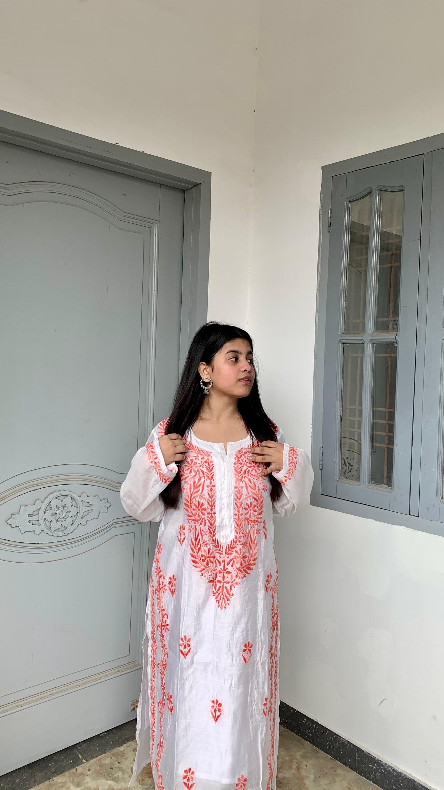 Chikankari Peach Co-ord Set | Graceful Fusion for Every Occasion