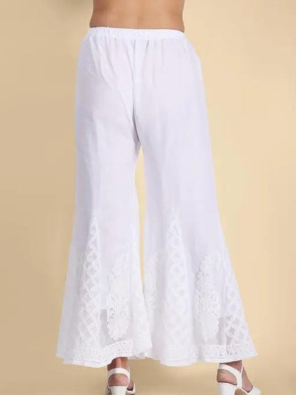 Aurora Bloom Chikankari Sharara – Artisanal Multi-Embroidery for Festive Elegance