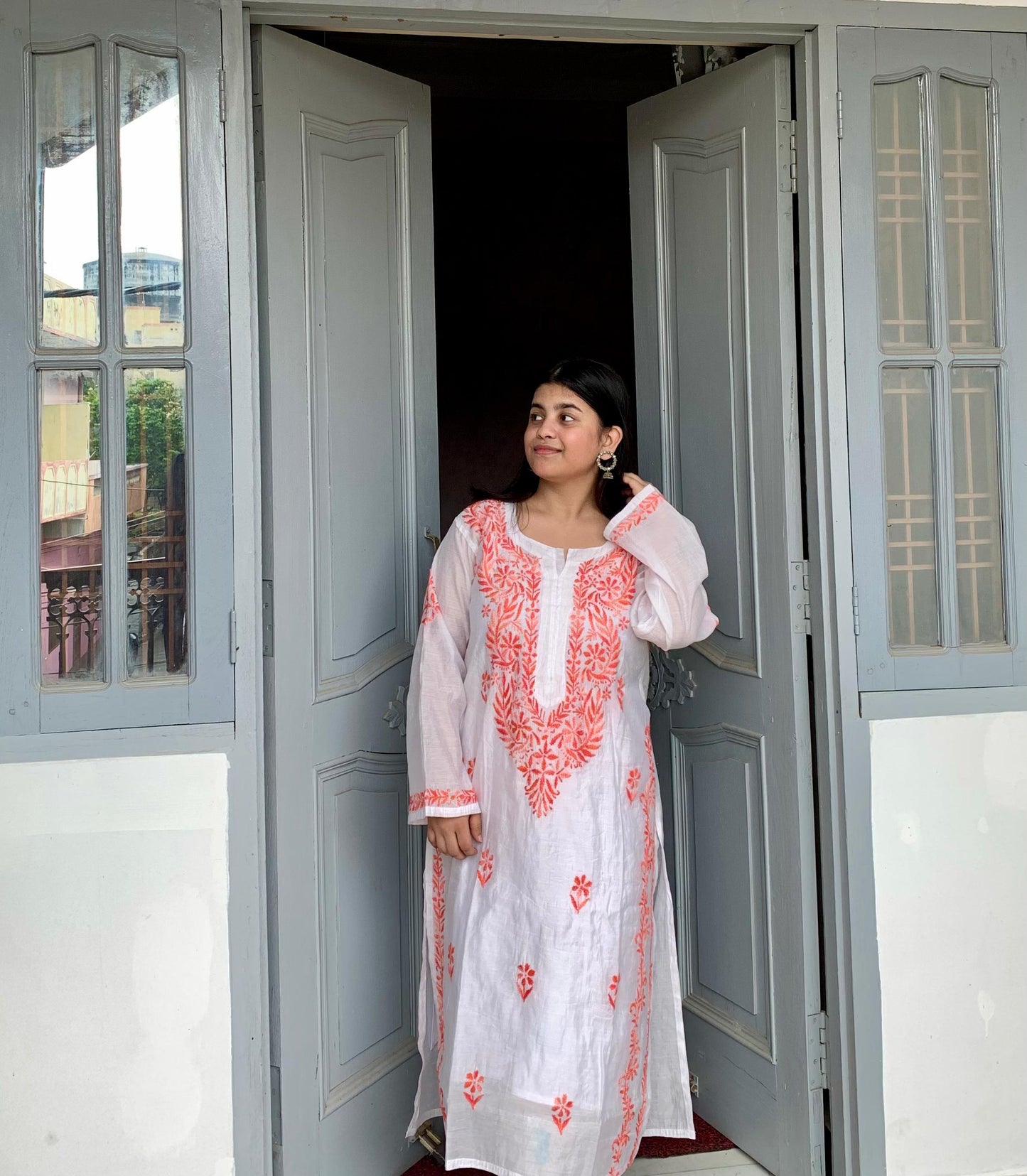 Chikankari Peach Co-ord Set | Graceful Fusion for Every Occasion