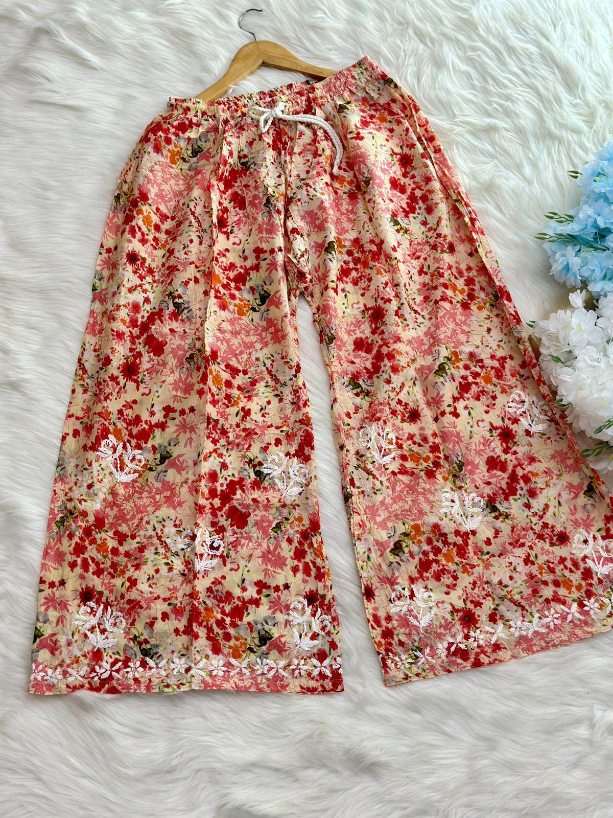 Peach Printed Mul Cotton Co-Ord Set | Lightweight Summer Ethnic Ensemble